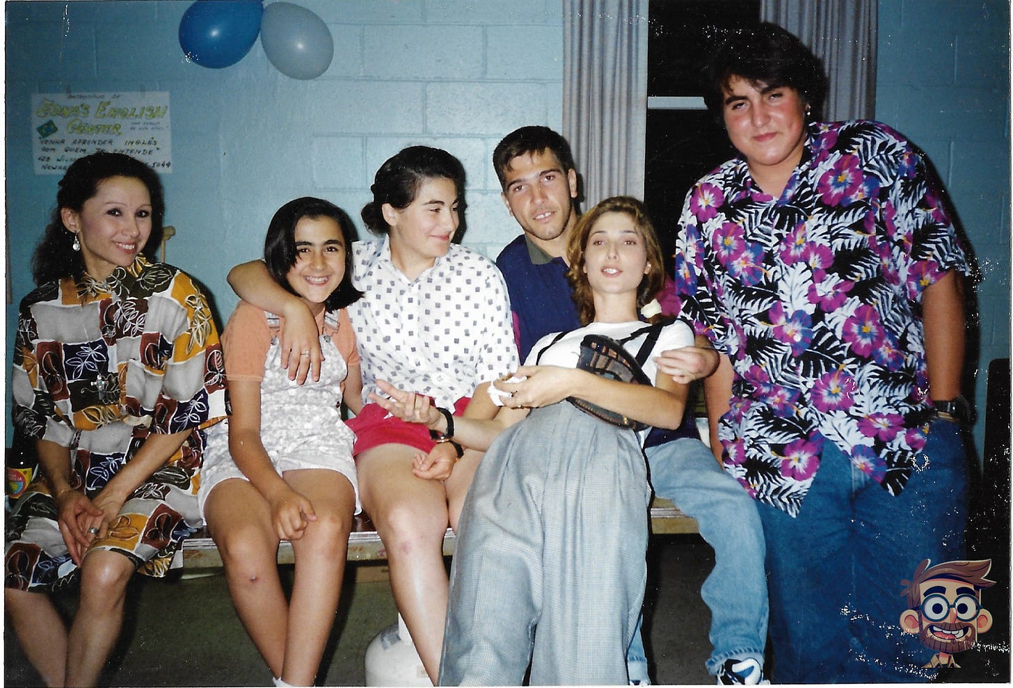 Hanging out with friends of different nationalities (circa 1993) Hanging out with friends of different nationalities (circa 1993)